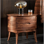 Прикроватный столик из дерева с 2-мя ящиками Moon Walnut Furniture варинант исполнения - 1 | Loft Concept в Рязани