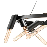 Люстра круглая с трубчатыми лампочками Vanguard Circle варинант исполнения - 2 | Loft Concept в Рязани