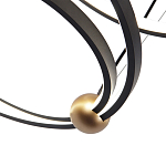 Люстра подвесная светодиодная с 4-мя кольцами черный металл Ring Horizontal варинант исполнения - 3 | Loft Concept в Рязани