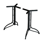 Обеденный стол с прямоугольной столешницей из стекла на черных металлических ножках White Marble варинант исполнения - 5 | Loft Concept в Рязани