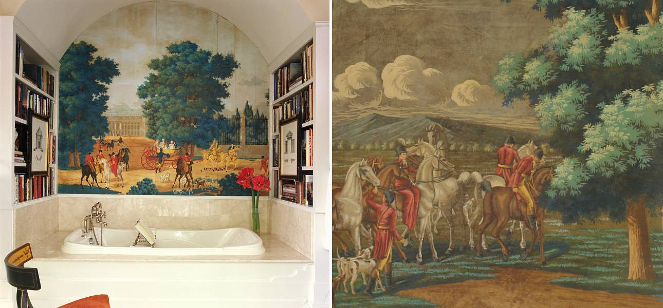 Обои ручная роспись La Chasse de Compiègne Jacquemart on antique Обои ручная роспись La Chasse de Compiègne Jacquemart on antique - Loft-Concept в Рязани