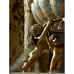 Чаша с орнаментом на бронзовых ножках в виде ангелов Eden Garden варинант исполнения - 6 | Loft Concept в Рязани