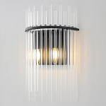 Бра со стеклянными прозрачными трубками и черным металлическим каркасом Nembus варинант исполнения - 2 | Loft Concept в Рязани