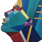 Арт объект на стену из нитей Девушка и Солнце wall panel Girl and Sun варинант исполнения - 1 | Loft Concept в Рязани