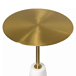 Кофейный столик с круглой столешницей на белом мраморном основании Original Foundation варинант исполнения - 4 | Loft Concept в Рязани