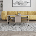 Стол журнальный прямоугольной формы с 2-мя полками бежево-серого цвета NORFOLK LIGHT MOCHA варинант исполнения - 2 | Loft Concept в Рязани