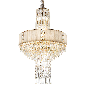 Люстра с декором из мрамора и хрусталя Dione Marble Crystal Chandelier