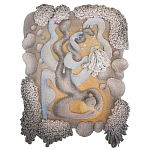 Тканый вручную монументальный настенный гобелен Soft Inception варинант исполнения - 4 | Loft Concept в Рязани