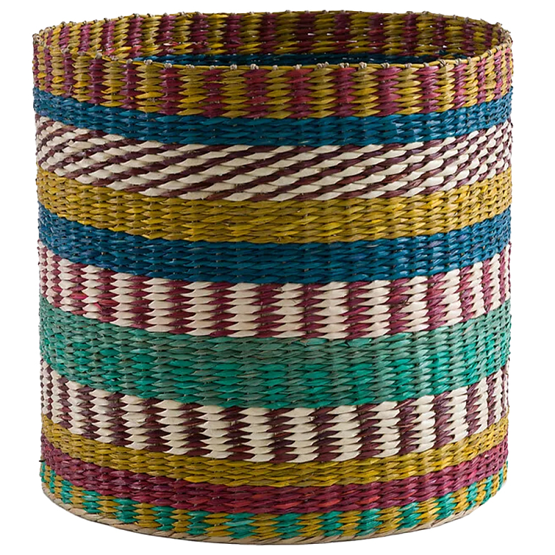 Плетеная корзина разноцветная Hediye Colorful Wicker Basket Мульти Плетеная корзина разноцветная Hediye Colorful Wicker Basket Мульти в Рязани | Loft Concept