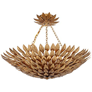 Люстра Crystorama Broche plumage Antique Gold CHANDELIER
