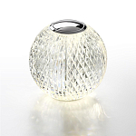 Настольная лампа с прозрачным шарообразным плафоном на цилиндрической подставке Crystal Globule варинант исполнения - 8 | Loft Concept в Рязани