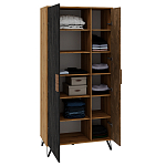 Шкаф двухдверный с 2-мя отделами с полками Stone Effect варинант исполнения - 4 | Loft Concept в Рязани