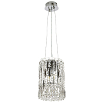 Подвесной светильник с металлическими и хрустальными подвесками Bonnay Crystal Chrome Hanging Lamp варинант исполнения - 2 | Loft Concept в Рязани