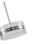 Подвесной светильник с прозрачным плафоном цилиндрической формы из акрила и стекла с пультом для регулировки света Glass Lamp Chromium варинант исполнения - 1 | Loft Concept в Рязани