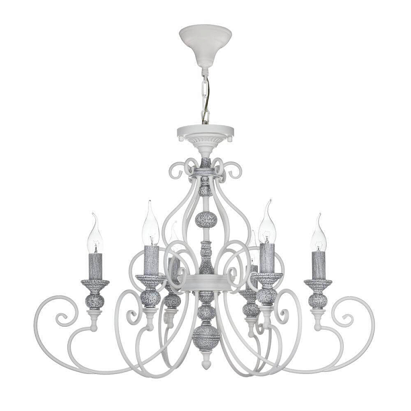 Люстра Mocenigo Chandelier White Белый Серый Люстра Mocenigo Chandelier White Белый Серый в Рязани | Loft Concept