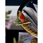 Чаша из прозрачного стекла с бронзовым рельефным ободком Eden Garden варинант исполнения - 5 | Loft Concept в Рязани