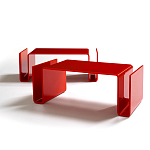 Дизайнерский кофейный стол Poltronova T01 Red Coffee Table варинант исполнения - 2 | Loft Concept в Рязани