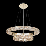 Люстра из 2-х колец с мозаичным хрустальным оформлением Sparks of Crystal варинант исполнения - 1 | Loft Concept в Рязани