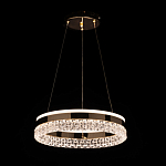 Люстра в виде кольца золотого цвета с прозрачными вставками Radiant Rail варинант исполнения - 3 | Loft Concept в Рязани