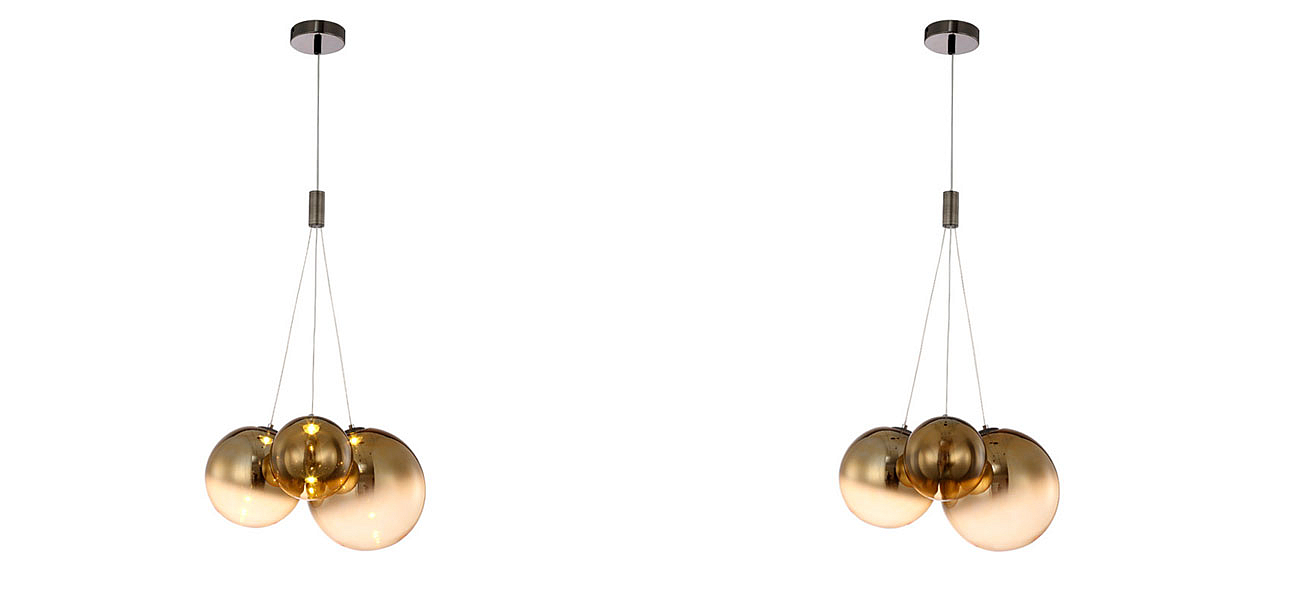 Светильник подвесной Golden balls lamp Светильник подвесной Golden balls lamp - Loft-Concept в Рязани