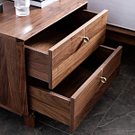 Прикроватный деревянный столик с ящиками Moon Walnut Furniture варинант исполнения - 3 | Loft Concept в Рязани