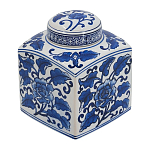 Ваза с крышкой в китайском стиле Oriental Blue & White Ornament Vases варинант исполнения - 1 | Loft Concept в Рязани