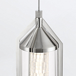 Подвесной светильник хромированного цвета с прозрачным цилиндрическим стеклянным плафоном Eurofase варинант исполнения - 5 | Loft Concept в Рязани