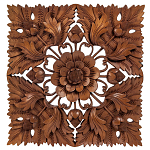 Панно из дерева квадратное Flower Panel With Trees варинант исполнения - 1 | Loft Concept в Рязани