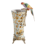 Ваза фарфоровая с птицей на бронзовой ветке Garden of Eden варинант исполнения - 5 | Loft Concept в Рязани