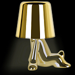 Настольная лампа фигурная золотого цвета с гладким абажуром Высота 17 см Sophia варинант исполнения - 5 | Loft Concept в Рязани