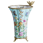 Ваза со стрекозой из фарфора с бронзовыми элементами Paradise Dragonfly варинант исполнения - 1 | Loft Concept в Рязани