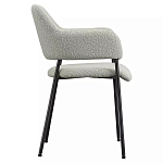 Стул мягкий с подлокотниками Chair Gray Upholstery Boucle варинант исполнения - 2 | Loft Concept в Рязани