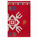 Плед хлопковый по мотивам чувашских орнаментов Ural and Siberian Patterns варинант исполнения - 1 | Loft Concept в Рязани