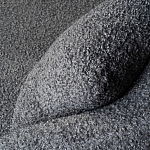 Кушетка серая с обивкой букле Thalia Grey Boucle Sofa варинант исполнения - 2 | Loft Concept в Рязани