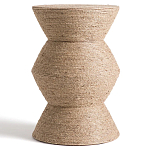 Приставной стол с отделкой из джута Juti D30 см варинант исполнения - 2 | Loft Concept в Рязани