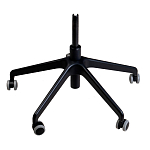 Стул с мягкой бежевой обивкой из велюра и подъемно-поворотным механизмом на черных колесиках Harper Beige варинант исполнения - 4 | Loft Concept в Рязани