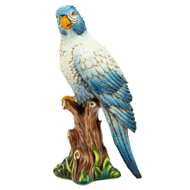 Статуэтка Parrot Big Blue Синий Белый Статуэтка Parrot Big Blue Синий Белый в Рязани | Loft Concept