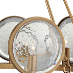 Люстра круглая с прозрачными рельефными плафонами Crystal Prism варинант исполнения - 2 | Loft Concept в Рязани