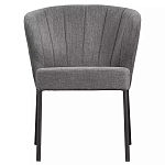 Стул серый с широкой закругленной спинкой Chair Gray Attractive варинант исполнения - 1 | Loft Concept в Рязани