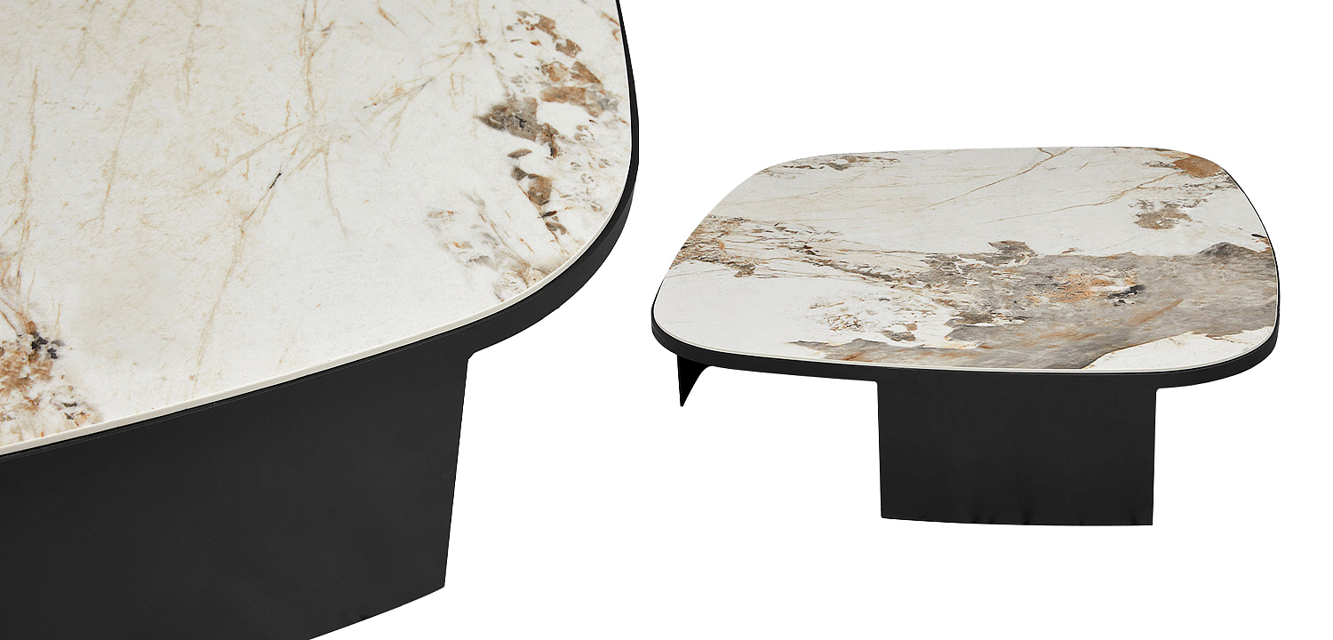 Кофейный стол с каменной столешницей Keir Coffee Table Кофейный стол с каменной столешницей Keir Coffee Table - Loft-Concept в Рязани