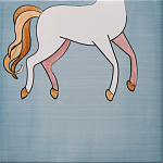 Плитка с узором Девочка единорог варинант исполнения - 6 | Loft Concept в Рязани