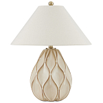 Настольная лампа с волнистым узором и абажуром в форме конуса Macrame варинант исполнения - 3 | Loft Concept в Рязани