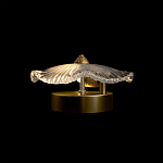 Бра в форме прозрачного стеклянного цветка с рельефной текстурой Textured Glass варинант исполнения - 12 | Loft Concept в Рязани