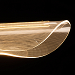 Люстра линейная с прозрачным волнообразным плафоном Wave Line варинант исполнения - 7 | Loft Concept в Рязани