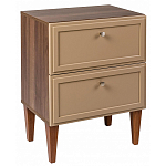 Тумба прикроватная бежевая из массива бука с 2-мя ящиками Wenge Light варинант исполнения - 1 | Loft Concept в Рязани