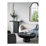 Столик кофейный черного цвета с овальной столешницей и круглым основанием Black Dalmen Table варинант исполнения - 4 | Loft Concept в Рязани