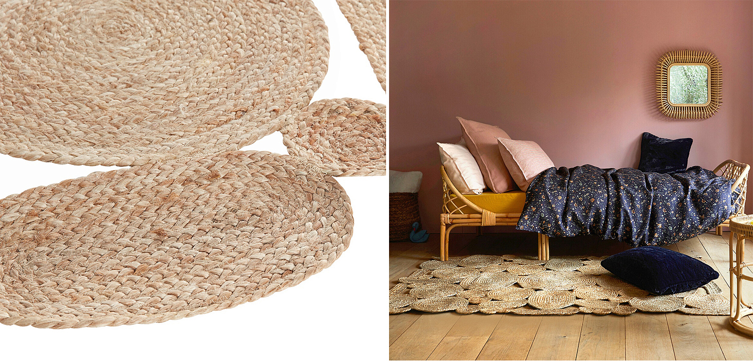 Ковер Carpet Jute Circles 100% джут Ковер Carpet Jute Circles 100% джут - Loft-Concept в Рязани