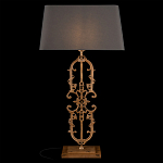 Настольная лампа на ажурном чугунном основании с тканевым серым абажуром Openwork Lamp варинант исполнения - 2 | Loft Concept в Рязани