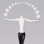 Торшер черно-белая статуэтка Девушка Girl Carries Light Balls варинант исполнения - 2 | Loft Concept в Рязани