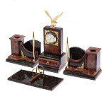 Настольный письменный набор из лемезита и змеевика с декором в виде Орла в подарочной упаковке Successful Leader варинант исполнения - 2 | Loft Concept в Рязани